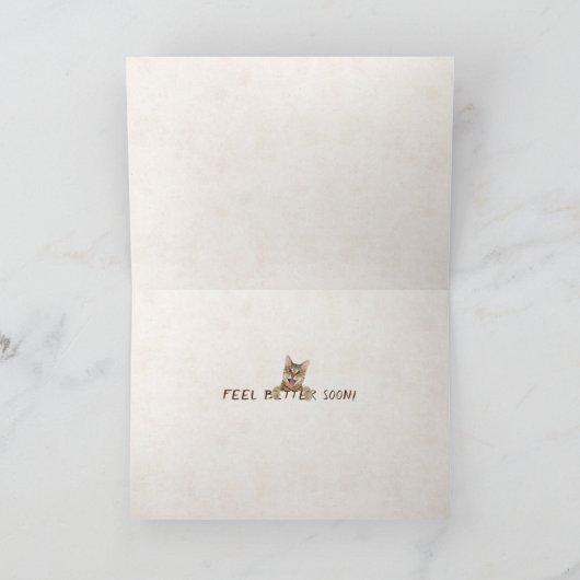 Tabby kitten get well soon karte (Innenseite)