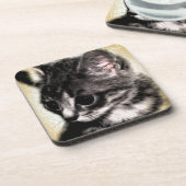 Tabby Kitten Getränkeuntersetzer (Linke Seite)