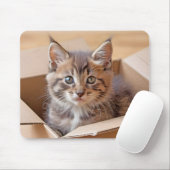 Tabby Kitten in Faltschachtel Mousepad (Mit Mouse)