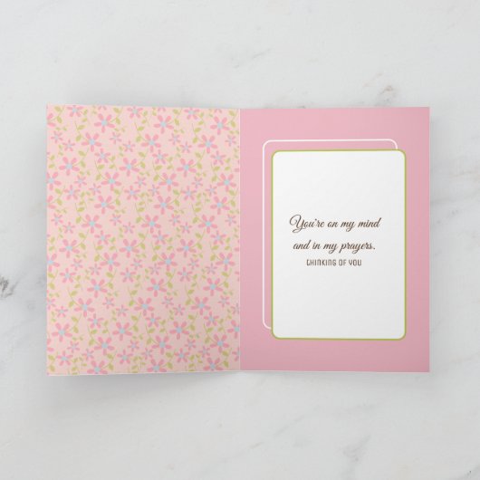 Tabby Kitten in Wildblumen Karte (Innenseite)