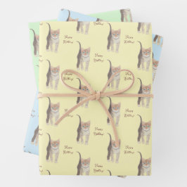 Tabby Kitten individuell anpassbare Verpackungsfol Geschenkpapier Set