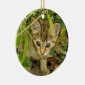 Tabby Kitten Keramik Ornament (Rechts)