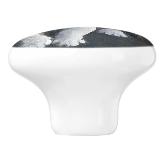 Tabby Kitten Keramikknauf (Seitenansicht)