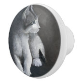 Tabby Kitten Keramikknauf (Rechts)