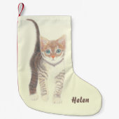 Tabby Kitten Kleiner Weihnachtsstrumpf (Vorderseite)