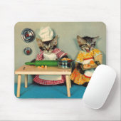 Tabby Kitten Koch und Tabby Kitten Assistentin Mousepad (Mit Mouse)