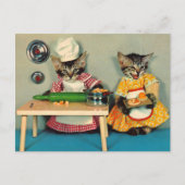 Tabby Kitten Koch und Tabby Kitten Assistentin Postkarte (Vorderseite)