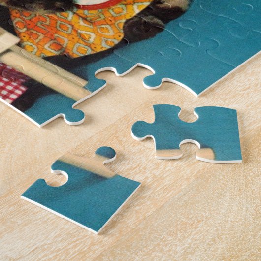 Tabby Kitten Koch und Tabby Kitten Assistentin Puzzle (Seite)