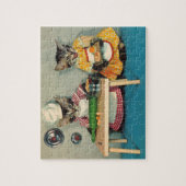 Tabby Kitten Koch und Tabby Kitten Assistentin Puzzle (Vertikal)