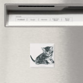 Tabby Kitten Magnet (In Situ (Geschirrspüler))