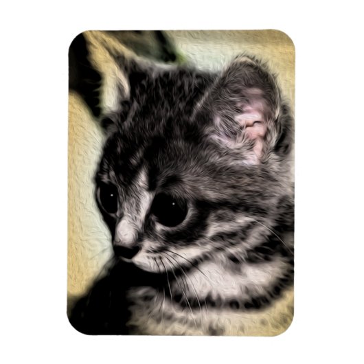 Tabby Kitten Magnet (Vertikal)
