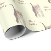 Tabby Kitten mit anpassbarem Papier für Textverarb Geschenkpapier (Rolleneckpunkt)