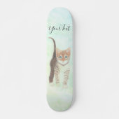 Tabby Kitten mit Textskateboard Skateboard (Vorne)