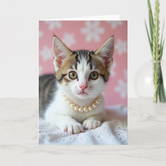 Tabby Kitten Mothers Day Card Karte (Vorderseite)