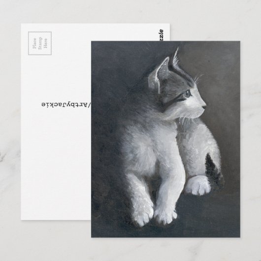 Tabby Kitten Postkarte (Vorne/Hinten)