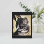 Tabby Kitten Postkarte (Stehend Vorderseite)