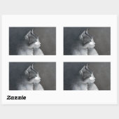 Tabby Kitten Rechteckiger Aufkleber (Blatt)