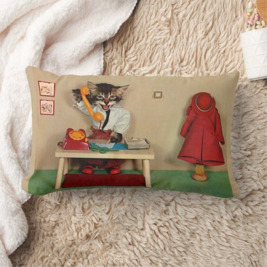 Tabby Kitten Sekretärin Lendenkissen (Decke)