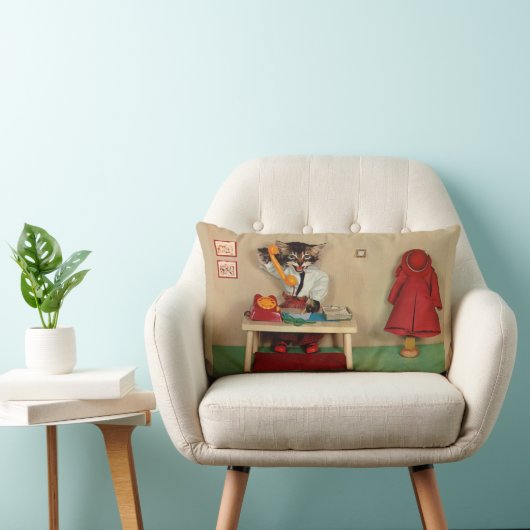 Tabby Kitten Sekretärin Lendenkissen (Stuhl )