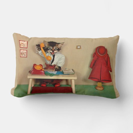 Tabby Kitten Sekretärin Lendenkissen (Vorderseite)