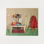 Tabby Kitten Sekretärin Wandteppich (Vorderseite (Horizontal))