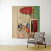 Tabby Kitten Sekretärin Wandteppich (Beispiel)