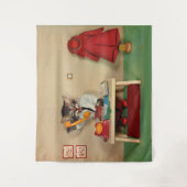 Tabby Kitten Sekretärin Wandteppich (Vorderseite)