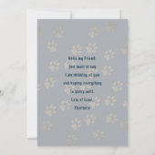 Tabby Kitten Thinking Your Message Card Einladung (Rückseite)