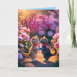 Tabby Kitten Valentine's Day Card Feiertagskarte