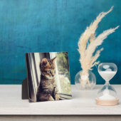 Tabby Kitten Watching Fotoplatte (InSitu)