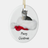 Tabby Kitten Weihnachten Keramikornament (Rechts)