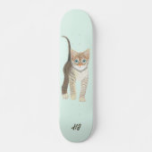 Tabby Kitten With Text Skateboard (Vorne)