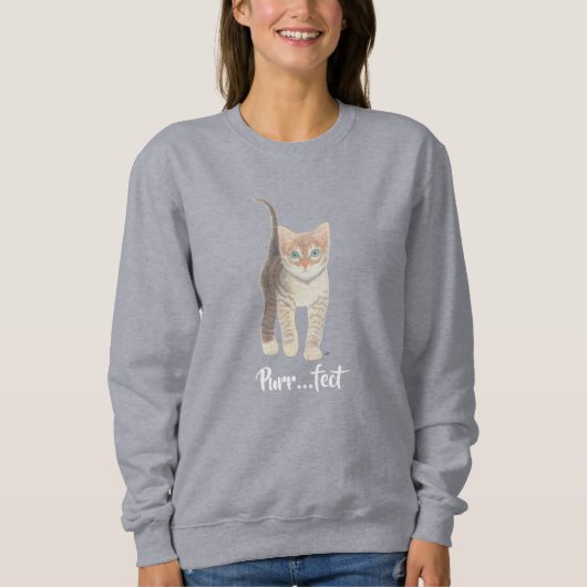 Tabby Kitten Women's Tri-Blend Sweatshirt (Vorderseite)