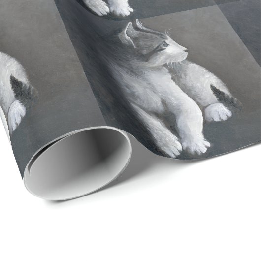 Tabby Kitten Wrapping Paper Geschenkpapier (Rolleneckpunkt)