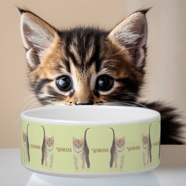 Tabby Kitten Yellow Cat Bowl Napf (Von Creator hochgeladen)