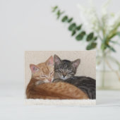 Tabby Kittens Postcard Postkarte (Stehend Vorderseite)