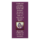 Tabby Kitty in Hütte Foto Tierpflege Werbekarte (Hinten)