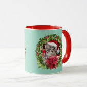 Tabby-Kranz-Weihnachten Tasse (VorderseiteRechts)