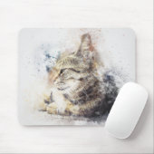 Tabby-Liebe | ABSTRAKT | Wasserfarbe Mousepad (Mit Mouse)