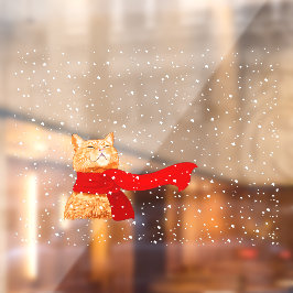 Tabby Lieben Snow Fensteraufkleber