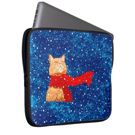 Tabby Lieben Snow Laptopschutzhülle (Vorne Rechts)