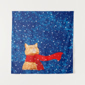 Tabby Lieben Snow Wandteppich (Vorderseite)