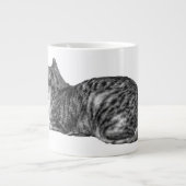 Tabby Loaf, weiche Textur Jumbo-Tasse (Vorderseite)