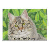 Tabby Longhair Mitteilungskarten (Vorderseite (Horizontal))