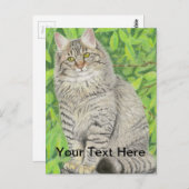 Tabby Longhair Postkarte (Vorne/Hinten)