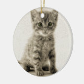 Tabby-Miezekatze Keramikornament (Links)