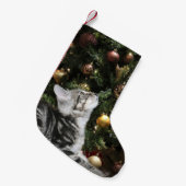 Tabby-Miezekatze Kleiner Weihnachtsstrumpf (Vorderansicht (hängend))