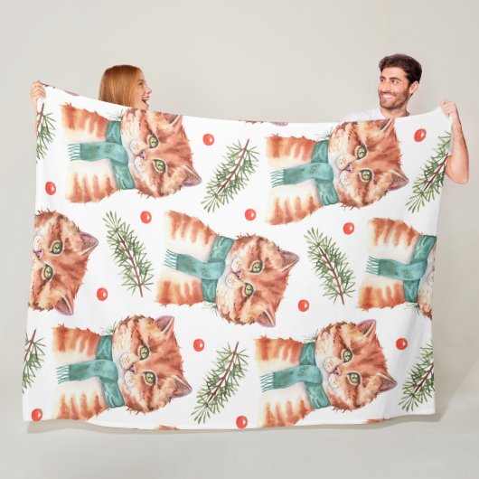TABBY MIT FERIENSKARTEN FLEECEDECKE (Beispiel)