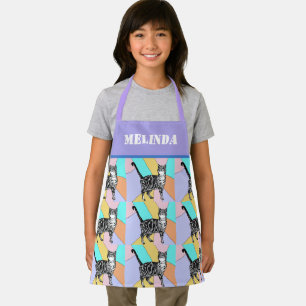 Tabby Pattern Pastel Katzen Kinder Schürze
