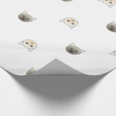 Tabby-Punkt siamesische Katzen-Gesichts-Packpapier Geschenkpapier (Ecke)